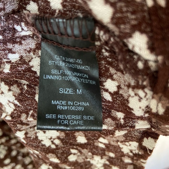 Francesca’s Cadie Bralette Floral Mini Dress Trixxe Brown Sz Medium - Picture 10 of 12